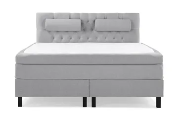 Lucky Komplett Sängpaket 180x200 Memory Diamant Sänggavel - Nackkudde Stor Mellangrå - Möbler - Säng - Kontinentalsäng