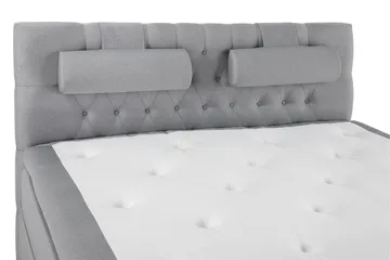 Lucky Komplett Sängpaket 180x200 Memory Diamant Sänggavel - Nackkudde Stor Mellangrå - Möbler - Säng - Kontinentalsäng