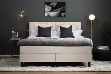 Lucky Komplett Sängpaket 180x200 Memory Slät Sänggavel - Beige - Möbler - Säng - Kontinentalsäng
