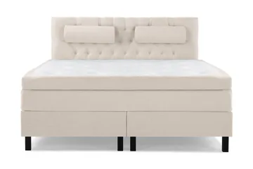 Lucky Komplett Sängpaket 180x200 Memory Slät Sänggavel - Beige - Möbler - Säng - Kontinentalsäng