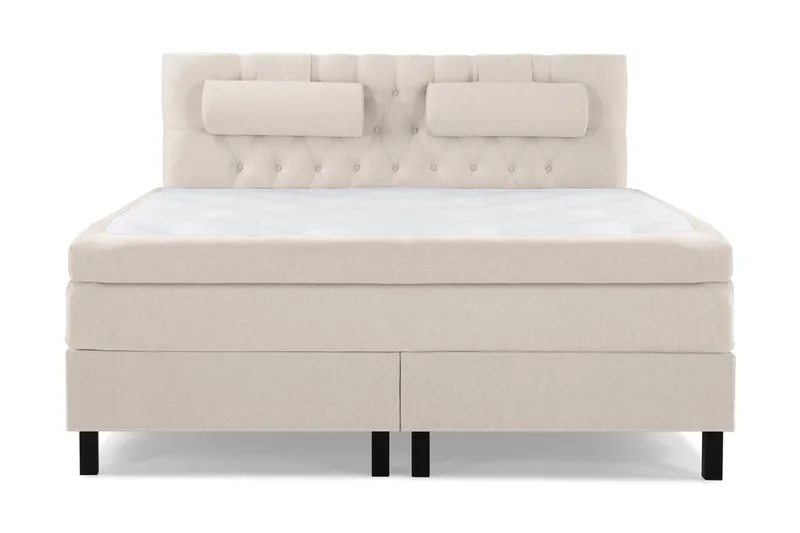 Lucky Komplett Sängpaket 180x200 Memory Slät Sänggavel - Beige - Möbler - Säng - Kontinentalsäng