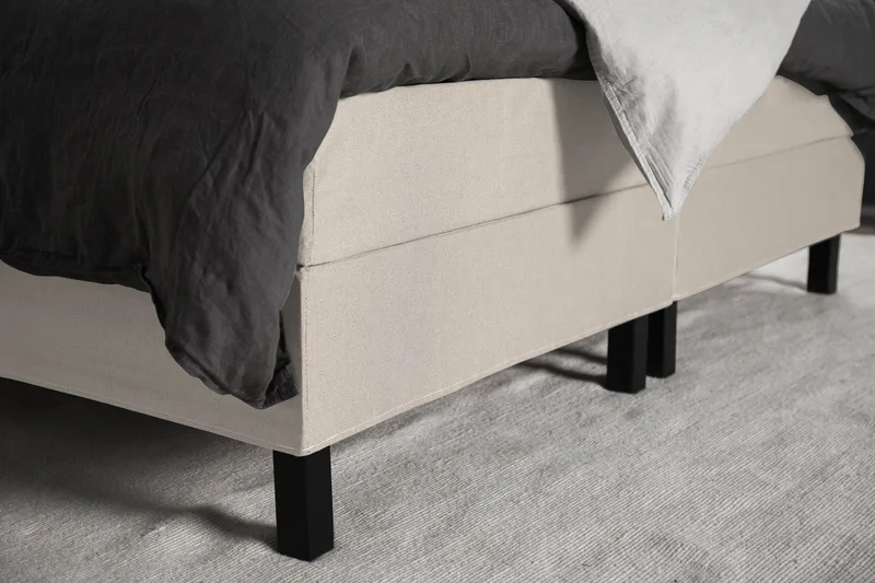 Lucky Komplett Sängpaket 180x200 Memory Slät Sänggavel - Nackkudde Stor Beige - Möbler - Säng - Kontinentalsäng