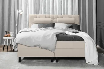 Lucky Komplett Sängpaket 180x200 Skum Diamant Sänggavel - Beige - Möbler - Säng - Kontinentalsäng