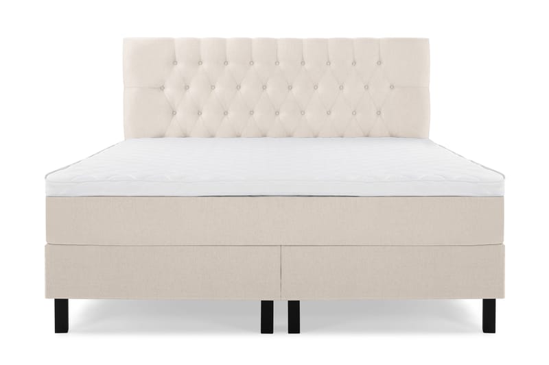 Lucky Komplett Sängpaket 180x200 Skum Diamant Sänggavel - Beige - Möbler - Säng - Kontinentalsäng