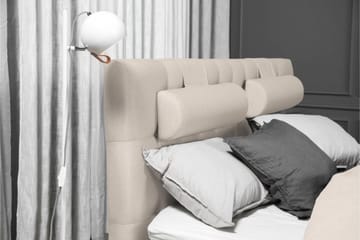 Lucky Komplett Sängpaket 180x200 Skum Diamant Sänggavel - Beige - Möbler - Säng - Kontinentalsäng