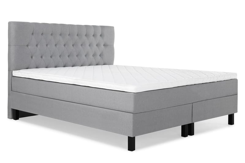 Lucky Komplett Sängpaket 180x200 Skum Diamant Sänggavel - Mellangrå - Möbler - Säng - Kontinentalsäng