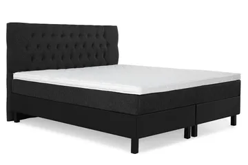 Lucky Komplett Sängpaket 180x200 Skum Diamant - Svart/Grå/PU - Möbler - Säng - Kontinentalsäng