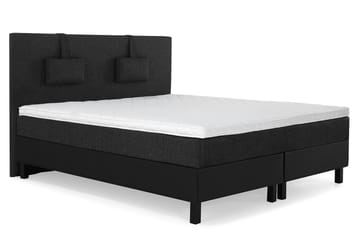 Lucky Komplett Sängpaket 180x200 Skum Slät - Nackkudde Liten Svart/Grå/PU - Möbler - Säng - Kontinentalsäng