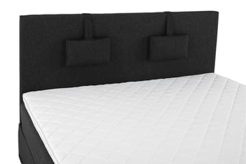 Lucky Komplett Sängpaket 180x200 Skum Slät - Nackkudde Liten Svart/Grå/PU - Möbler - Säng - Kontinentalsäng
