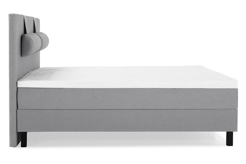 Lucky Komplett Sängpaket 180x200 Skum Slät Sänggavel - Nackkudde Stor Mellangrå - Möbler - Säng - Kontinentalsäng
