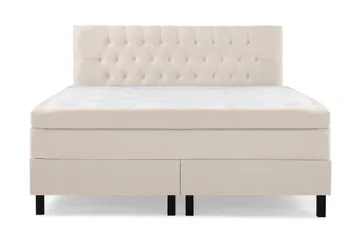 Lucky Komplett Sängpaket 180x200 Polyeter Diamant Sänggavel - Beige - Möbler - Säng - Kontinentalsäng