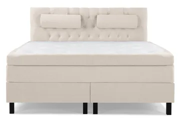 Lucky Komplett Sängpaket 180x200 Polyeter Diamant Sänggavel - Nackkudde Stor Beige - Möbler - Säng - Kontinentalsäng