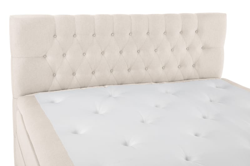 Lucky Komplett Sängpaket 180x200 Polyeter Diamant Sänggavel - Beige - Möbler - Säng - Kontinentalsäng