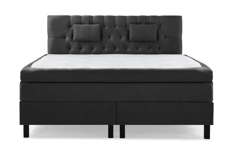 Lucky Komplett Sängpaket 180x200 Polyeter Diamant, Svart / Grå