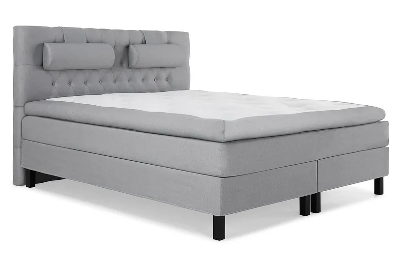 Lucky Kontinentalsäng 160x200Polyeter - Ljusgrå - Möbler - Säng - Kontinentalsäng