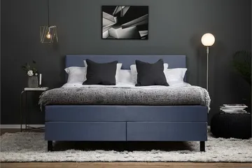 Lucky Kontinentalsäng 180x200Polyeter - Mörkblå - Möbler - Säng - Kontinentalsäng