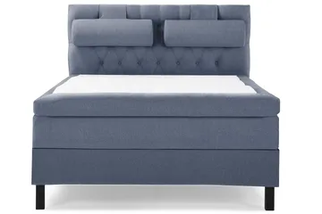 Lucky Sängpaket 140x200 Memory Diamant Sänggavel - Nackkudde Stor Mörkblå - Möbler - Säng - Kontinentalsäng