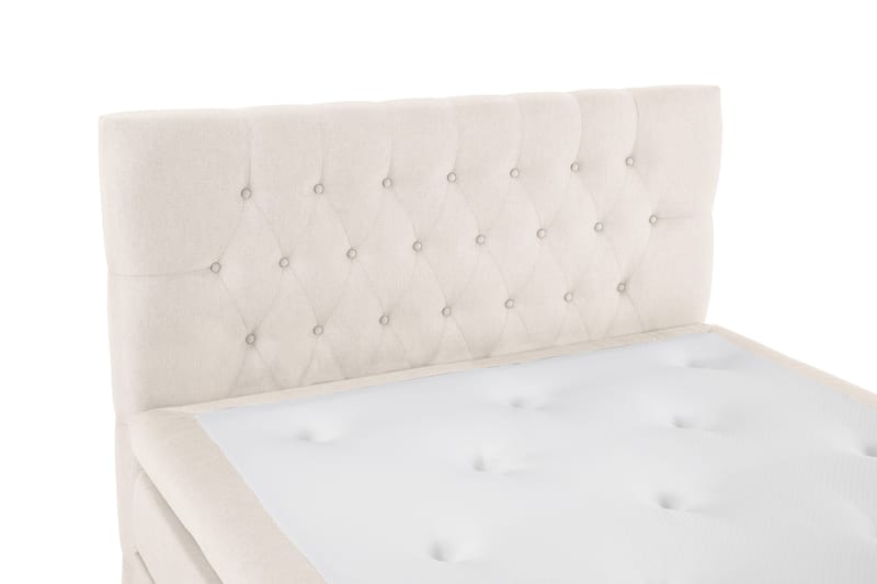 Lucky Sängpaket 140x200 Polyeter Diamant Sänggavel - Beige - Möbler - Säng - Kontinentalsäng