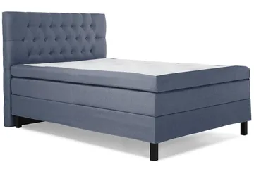Lucky Sängpaket 140x200 Polyeter Diamant Sänggavel - Mörkblå - Möbler - Säng - Kontinentalsäng