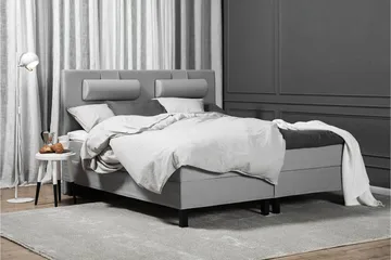 Lucky Sängpaket 150x200 SkumSlät Sänggavel - Grå - Möbler - Säng - Kontinentalsäng
