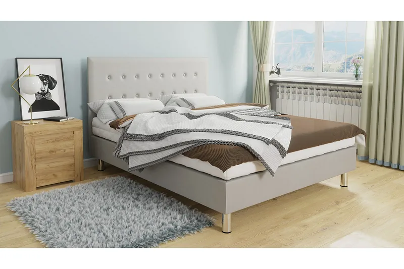 Lux Kontinentalsäng 80x200 cmBeige  Beige - Beige - Möbler - Säng - Kontinentalsäng