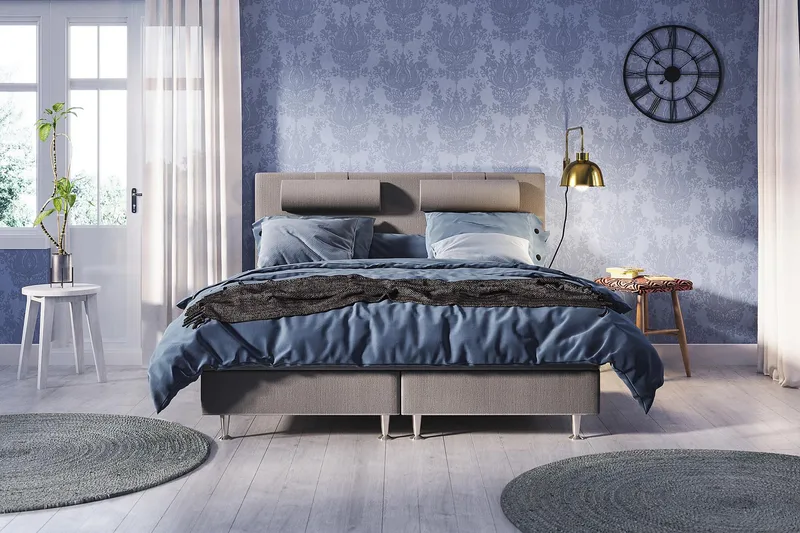 Meja Kontinentalsäng 180x200 - Ljusgrå - Möbler - Säng - Kontinentalsäng