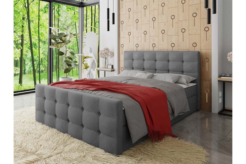 Milano Kontinentalsäng 140x200 cm med Sänggavel - Rosa - Möbler - Säng - Kontinentalsäng