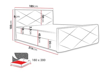 Milano Kontinentalsäng 180x200 cm med Sänggavel - Grön - Möbler - Säng - Kontinentalsäng