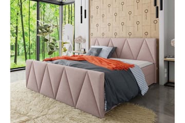 Milano Kontinentalsäng 180x200 cm med Sänggavel - Rosa - Möbler - Säng - Kontinentalsäng