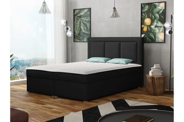 Moden Komplett Sängpaket – Kontinentalsäng 140x215 cm med Sänggavel + Bäddmadrass - Svart - Möbler - Säng - Kontinentalsäng