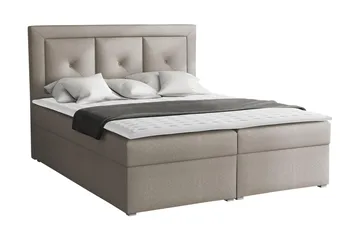 Moden Kontinentalsäng 160x215cm LED-belysning - Beige/Grå - Möbler - Säng - Kontinentalsäng