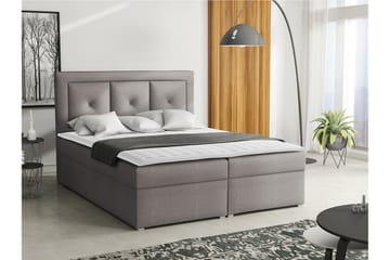 Moden Kontinentalsäng 160x215cm LED-belysning - Grå - Möbler - Säng - Kontinentalsäng