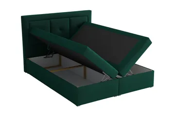 Moden Kontinentalsäng 160x215cm LED-belysning - Grå - Möbler - Säng - Kontinentalsäng