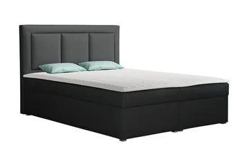 Moden Kontinentalsäng 180x215cm LED-belysning - Svart - Möbler - Säng - Kontinentalsäng