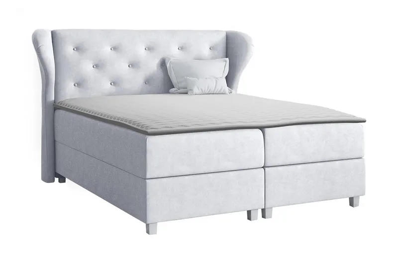 Naurstad Kontinentalsäng 120x200 cm, Ljusgrå