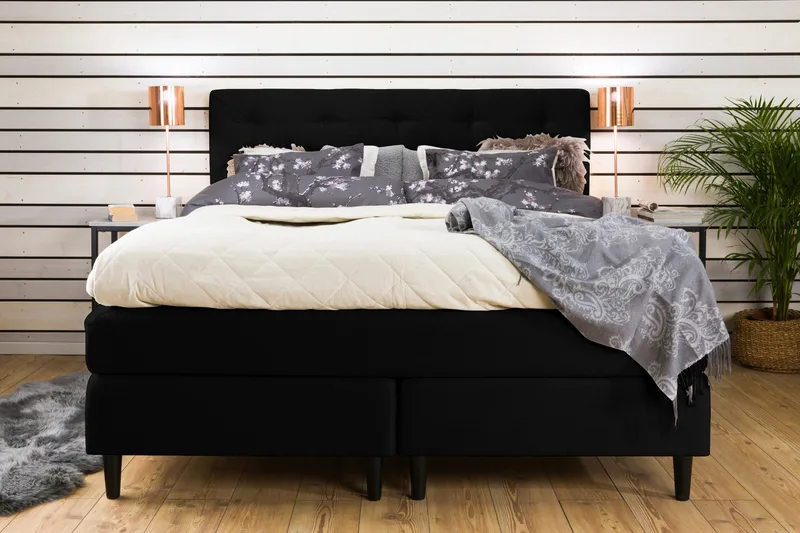 Nice Deluxe Kontinentalsäng 160x200 - Svart - Möbler - Säng - Kontinentalsäng