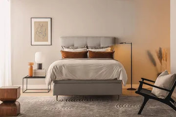 Oslo Lyx Kontinentalsäng 120x200 cm - Grå - Möbler - Säng - Kontinentalsäng