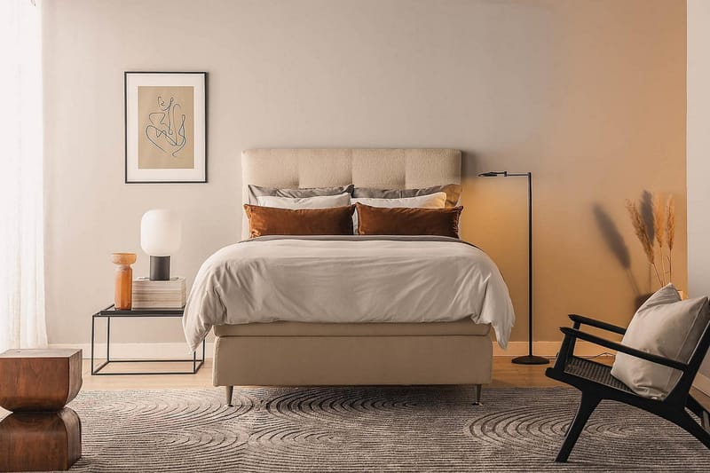 Oslo Lyx Kontinentalsäng 140x200 cm - Beige - Möbler - Säng - Kontinentalsäng