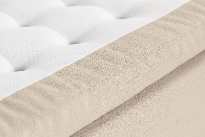 Oslo Lyx Sängpaket Boucle 140x200 Djuphäftad gavel - Beige - Möbler - Säng - Kontinentalsäng
