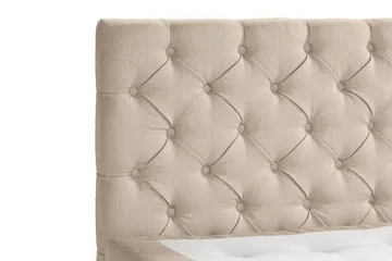 Oslo Lyx S ängpaket Boucle 140x200 Djuphäftad gavel - Beige - Möbler - Säng - Kontinentalsäng