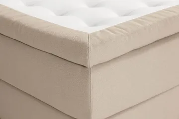 Oslo Lyx Sängpaket Boucle 140x200 Djuphäftad gavel - Beige - Möbler - Säng - Kontinentalsäng