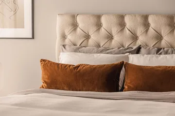 Oslo Lyx Sängpaket Boucle 140x200 Djuphäftad gavel - Beige - Möbler - Säng - Kontinentalsäng