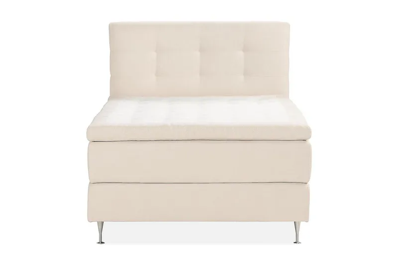 Oslo Lyx Sängpaket Boucle 140x200 Knappad gavel, Ljusbeige