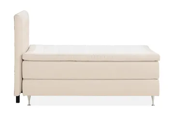 Oslo Lyx Sängpaket Boucle 140x200 Knappad gavel - Ljusbeige - Möbler - Säng - Kontinentalsäng