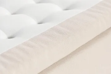 Oslo Lyx Sängpaket Boucle 160x200 Knappad gavel - Beige - Möbler - Säng - Kontinentalsäng
