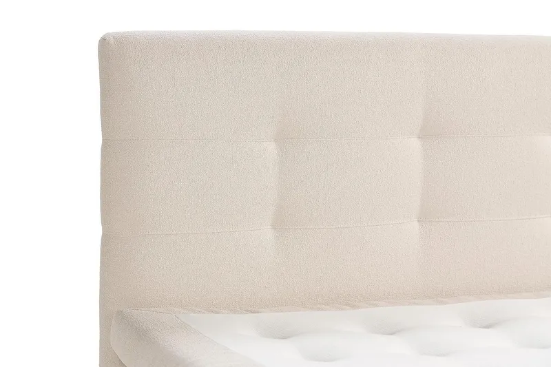 Oslo Lyx Sängpaket Boucle 160x200 Knappad gavel - Beige - Möbler - Säng - Kontinentalsäng
