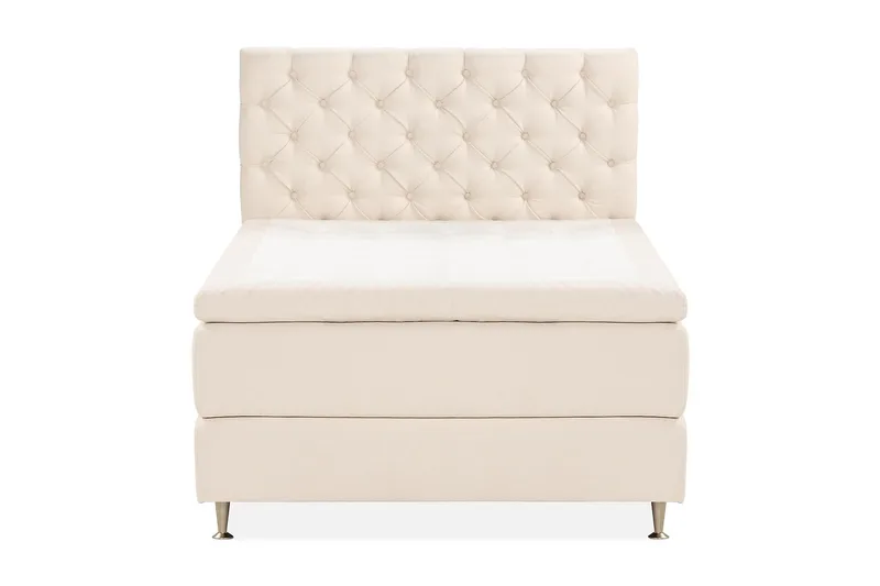 Oslo Lyx Sängpaket Kontinentalsäng 120x200 cm, Ljusbeige