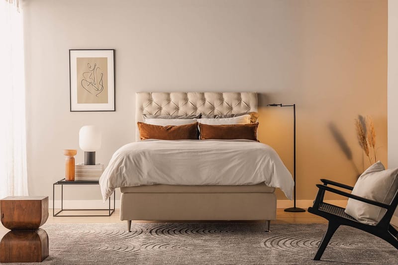 Oslo Lyx Sängpaket Kontinentalsäng 140x200 cm - Beige - Möbler - Säng - Kontinentalsäng
