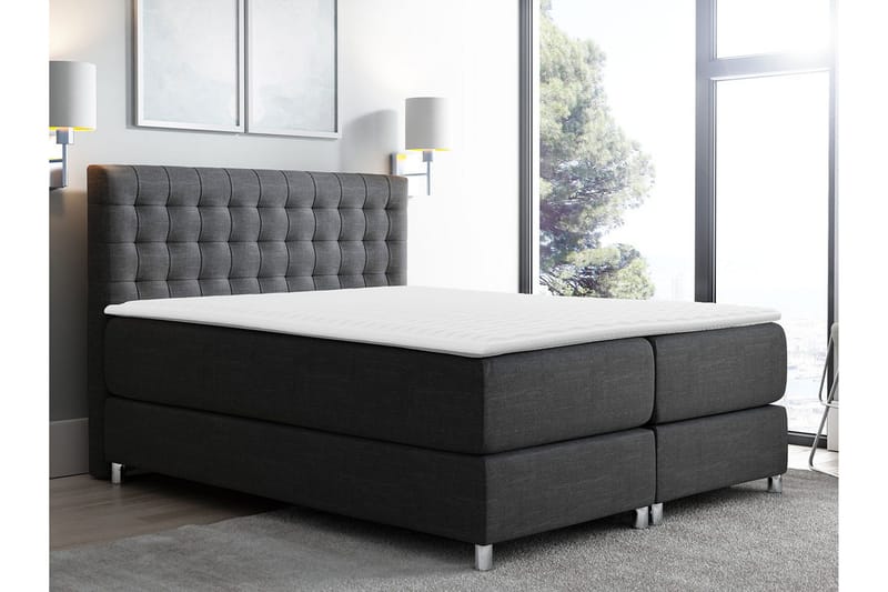 Plevoll Kontinentalsäng 140x200 - Grå - Möbler - Säng - Kontinentalsäng