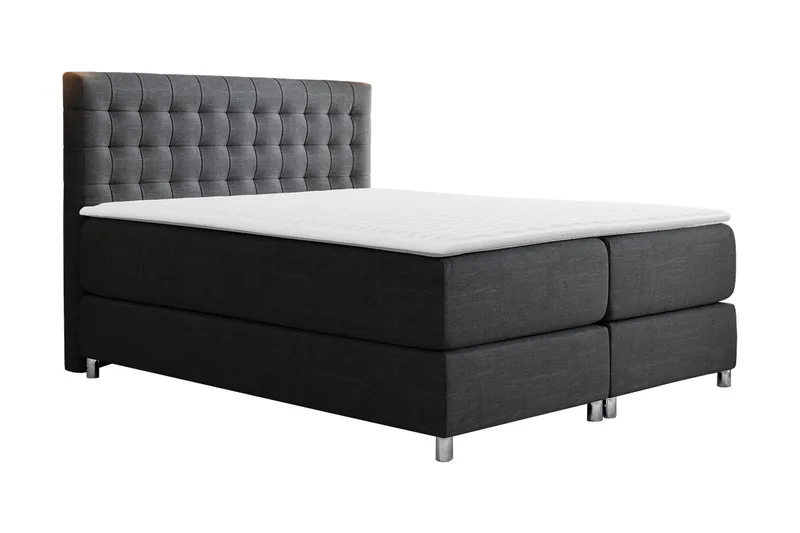 Plevoll Kontinentalsäng 160x200 - Mörkgrå - Möbler - Säng - Kontinentalsäng